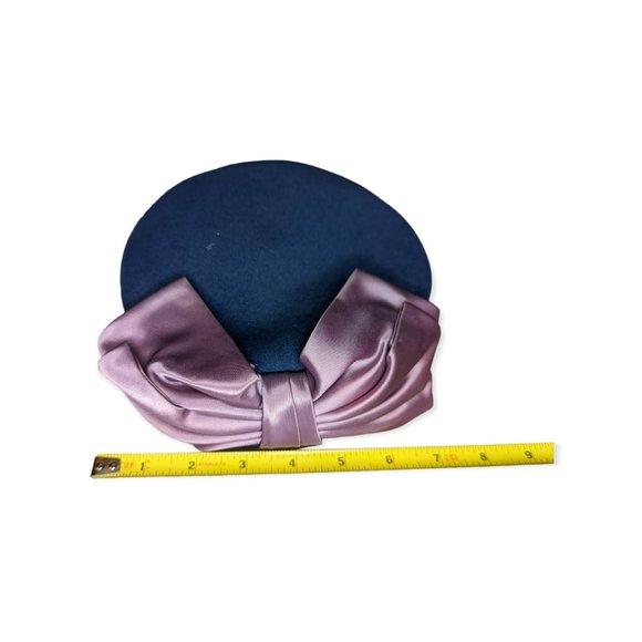Vintage Valerie Modes Genuine Fur Felt Blue & Pink Bow Hat main image 5